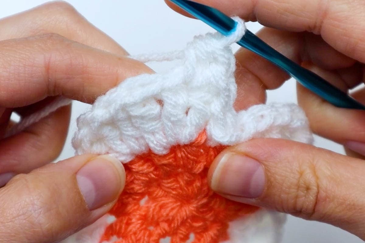 2 half double crochet in next stitch