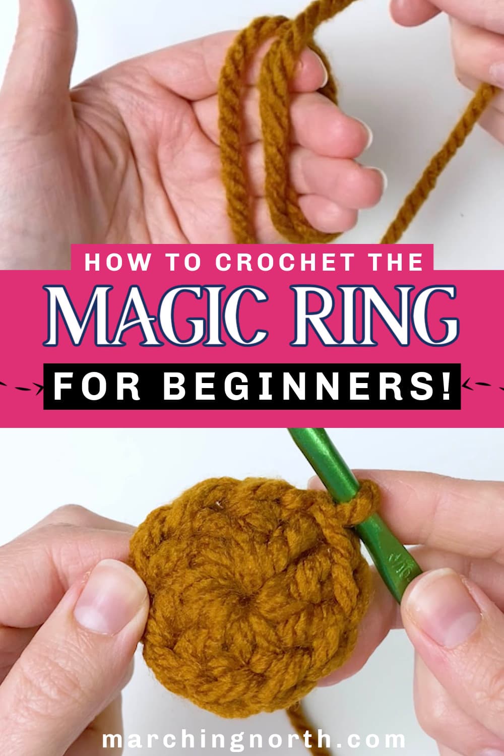 Super EASY magic ring (magic circle) crochet tutorial!