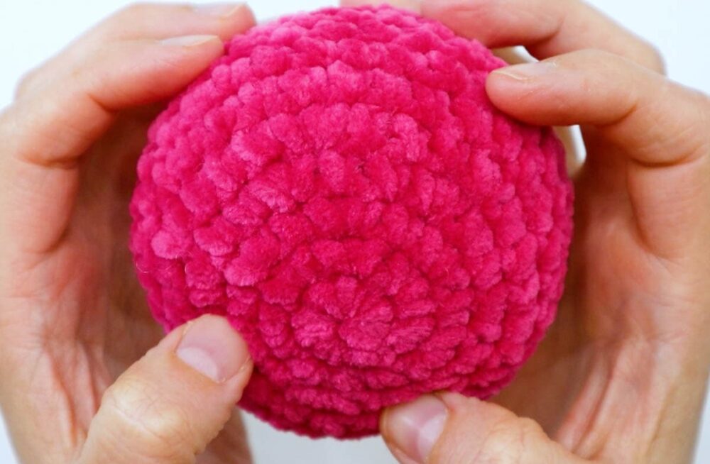 finished crochet ball