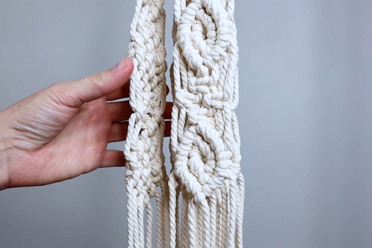 Free Macrame Hanging Storage Basket Pattern (DIY Makeover!) Marching