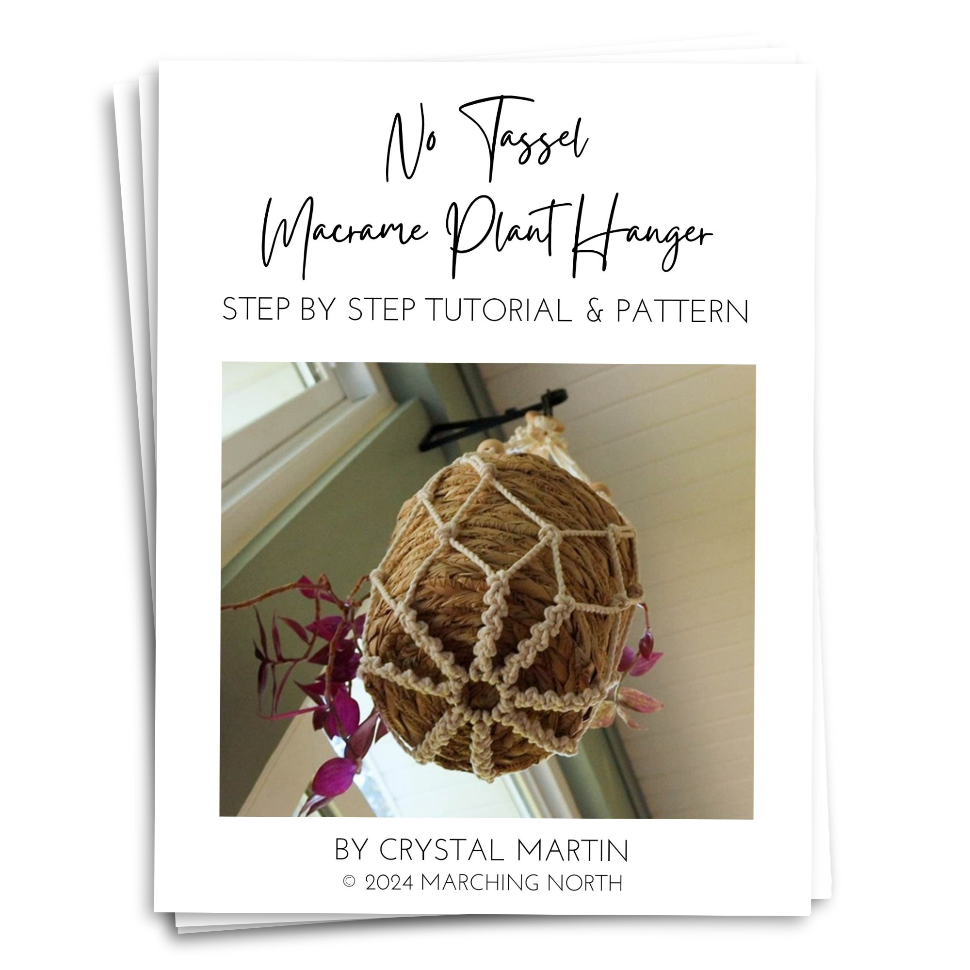 no tassel macrame plant hanger cover