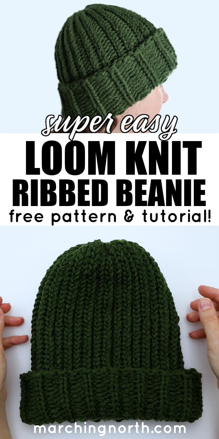 Easy Ribbed Loom Knit Beanie (Tutorial for Beginners!)