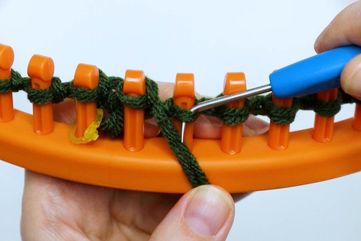 insert hook into the top loop