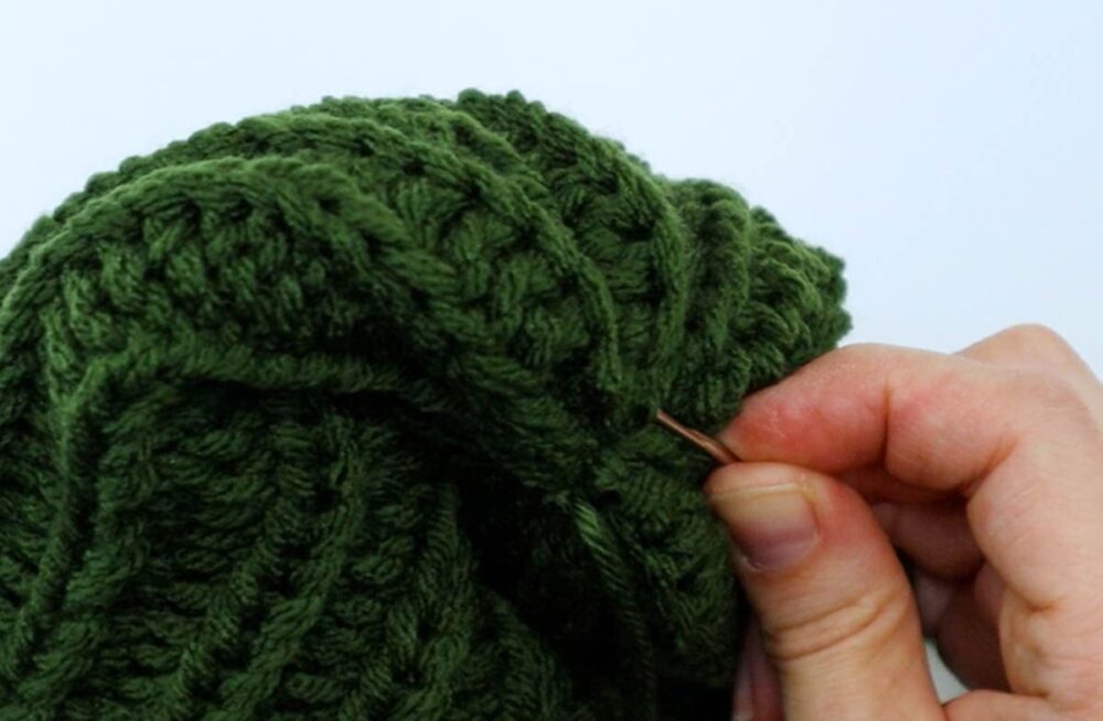 sewing across the hole