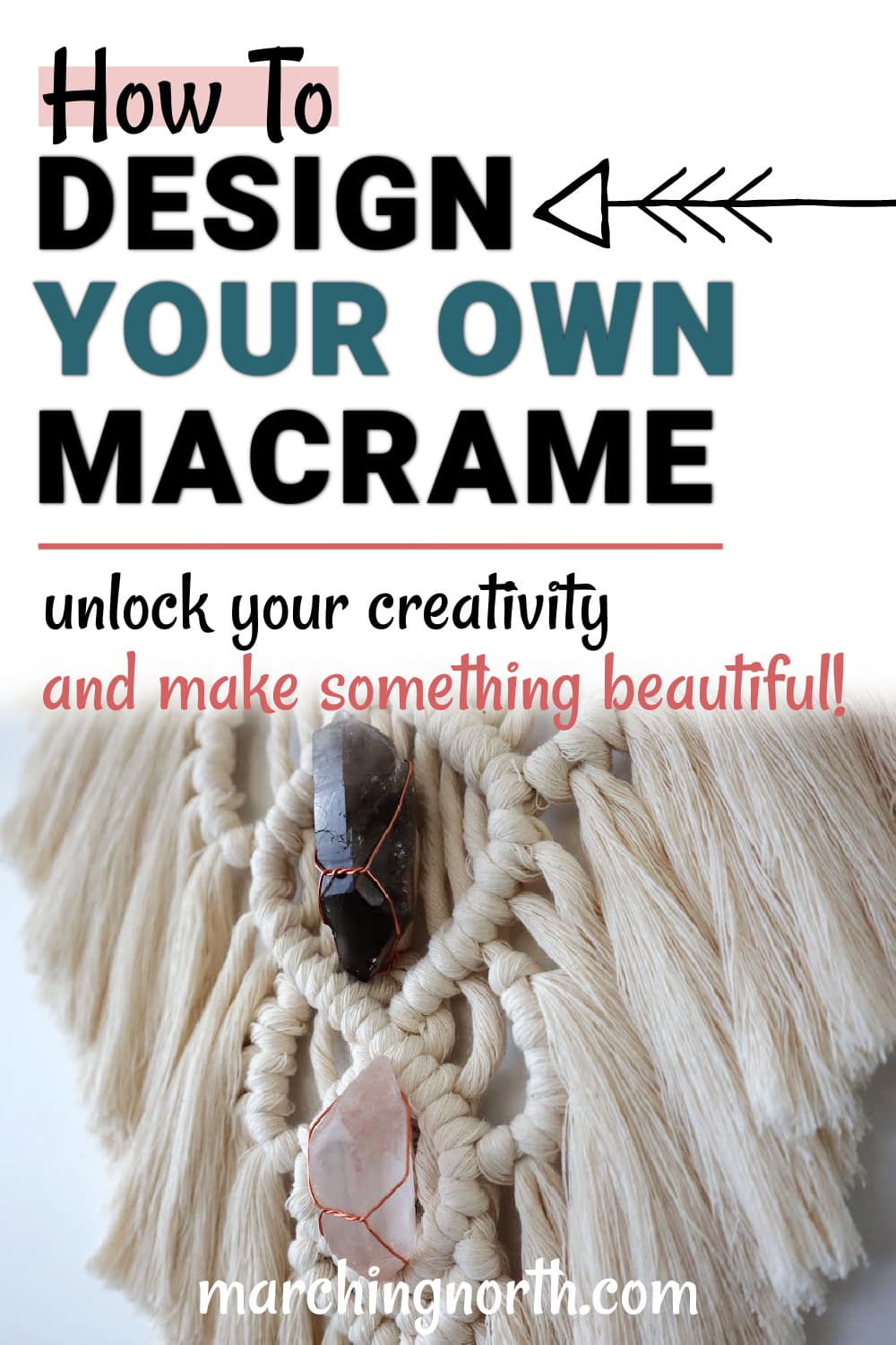 Pinterest pin for how to design your own macrame post