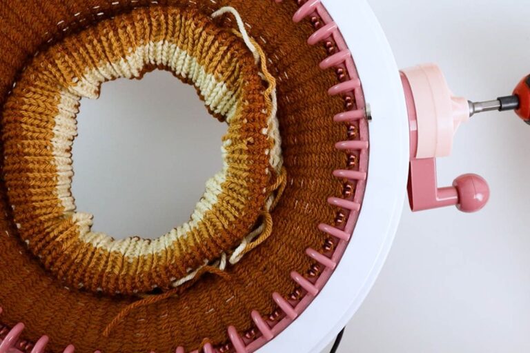 Free Striped Knitting Machine Hat Pattern (Reversible!) | Marching North