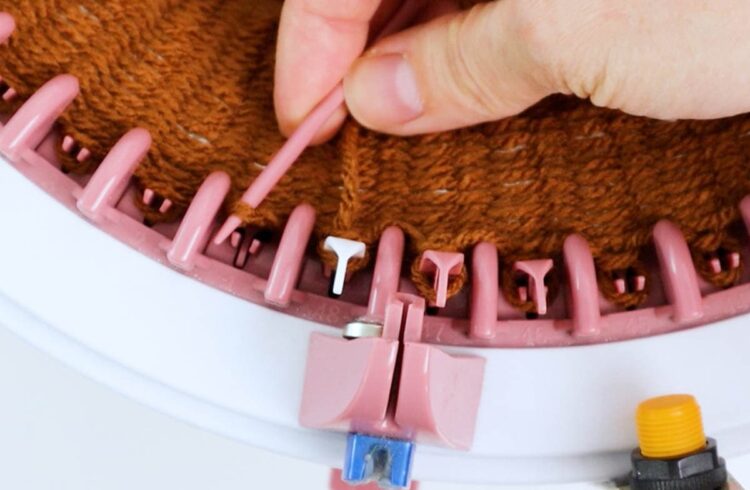 Free Striped Knitting Machine Hat Pattern (Reversible!) | Marching North