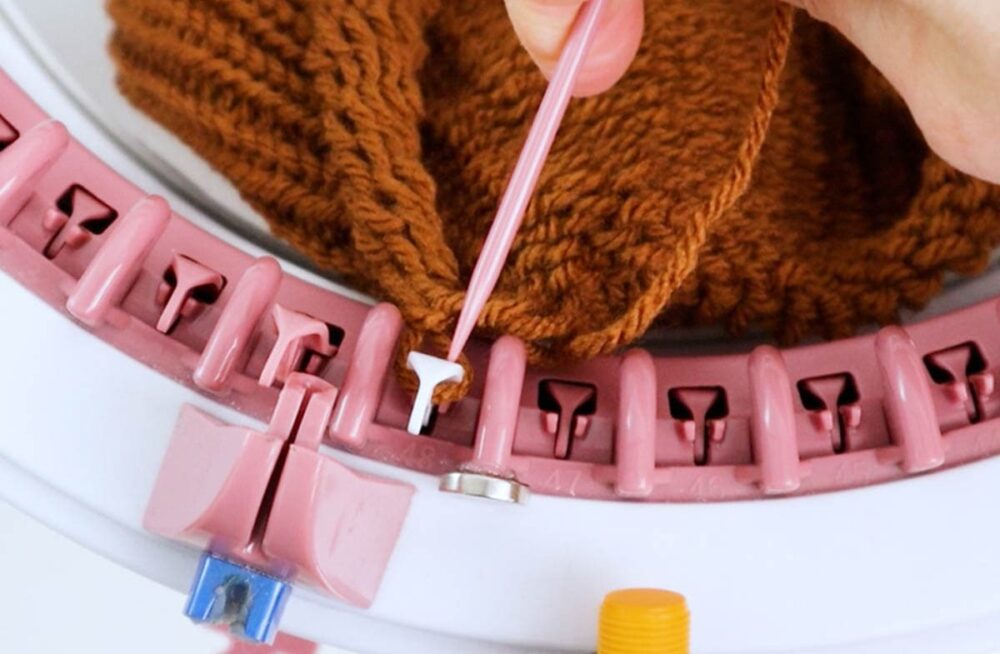 Free Striped Knitting Machine Hat Pattern (Reversible!) | Marching North