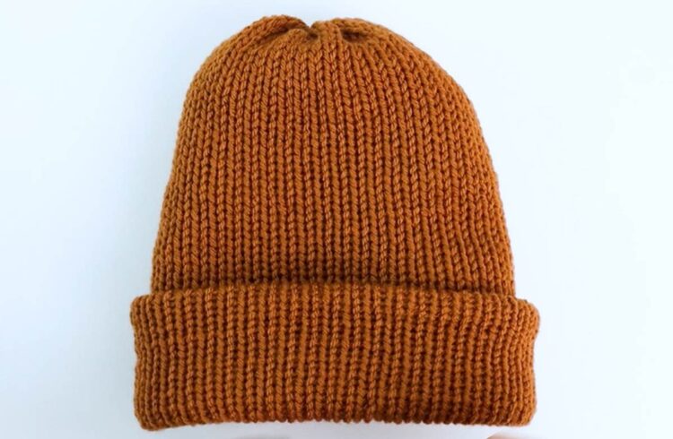 Free Striped Knitting Machine Hat Pattern (Reversible!) | Marching North