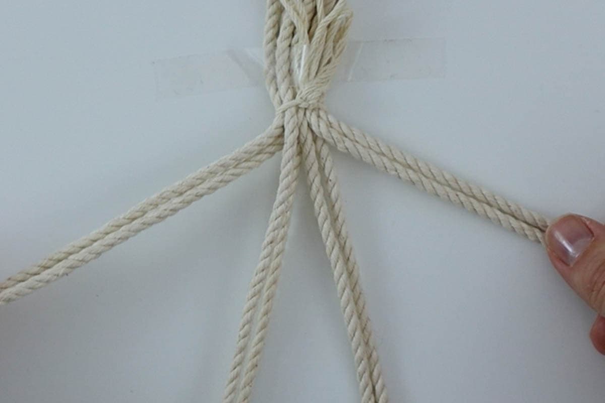 separate the strands into four sections