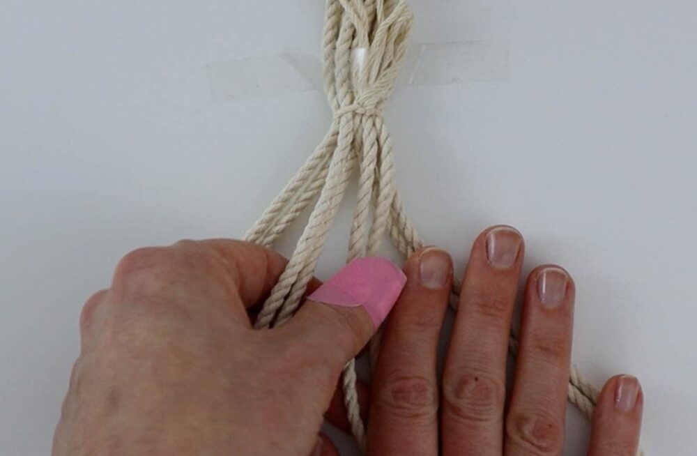 making the four strand braid