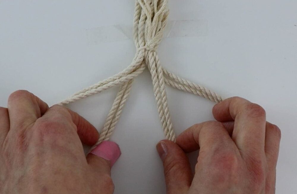 making the four strand braid