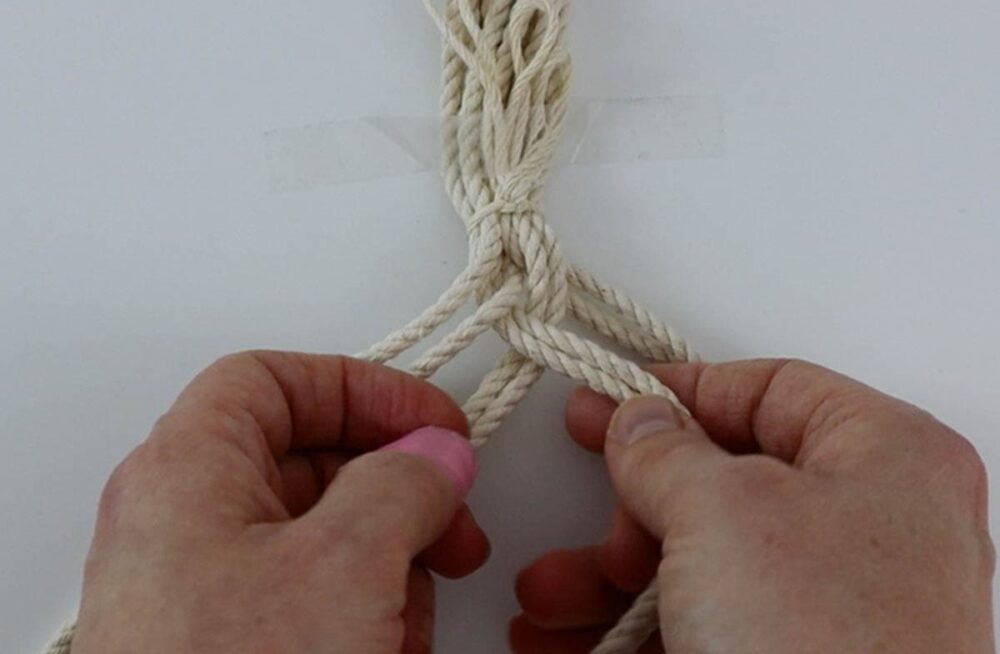 making the four strand braid
