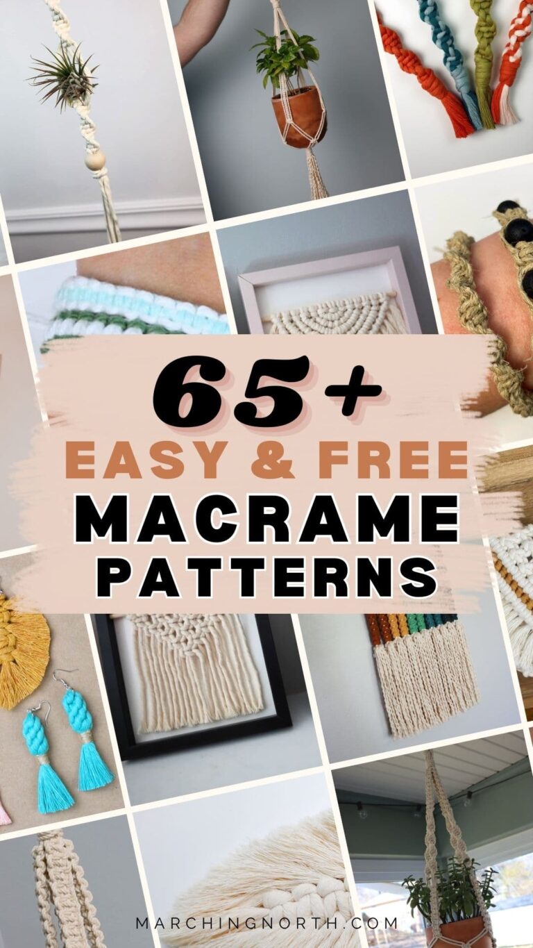 65+ Easy and Free Macrame Patterns (DIY Tutorials!) | Marching North