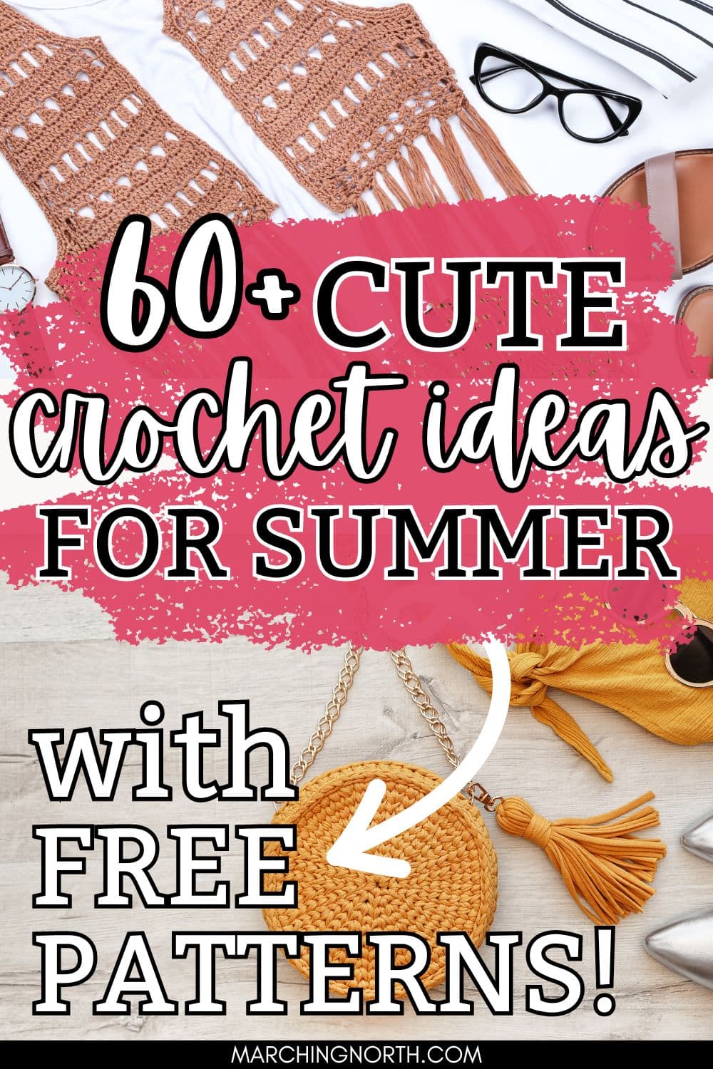 pinterest pin for 60 crochet ideas for summer