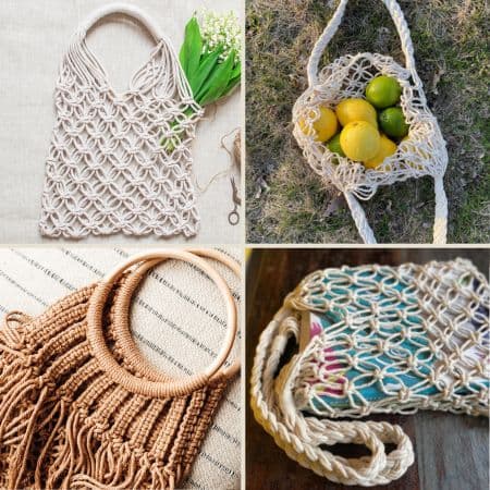 18 Free and Easy to Make Macrame Tote Bag Tutorials