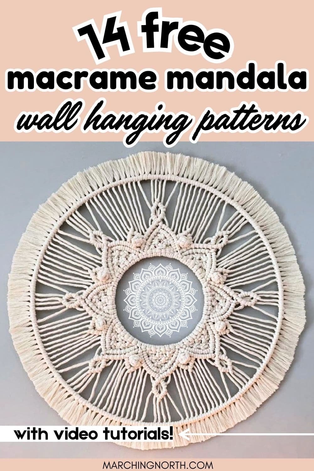 Pinterest pin for Macrame Mandala patterns post