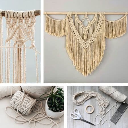 featured image for 17 free large macrame wall hanging patterns post