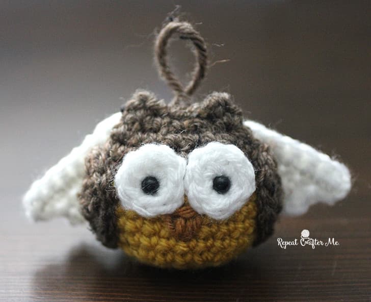 crochet angel owl ornament