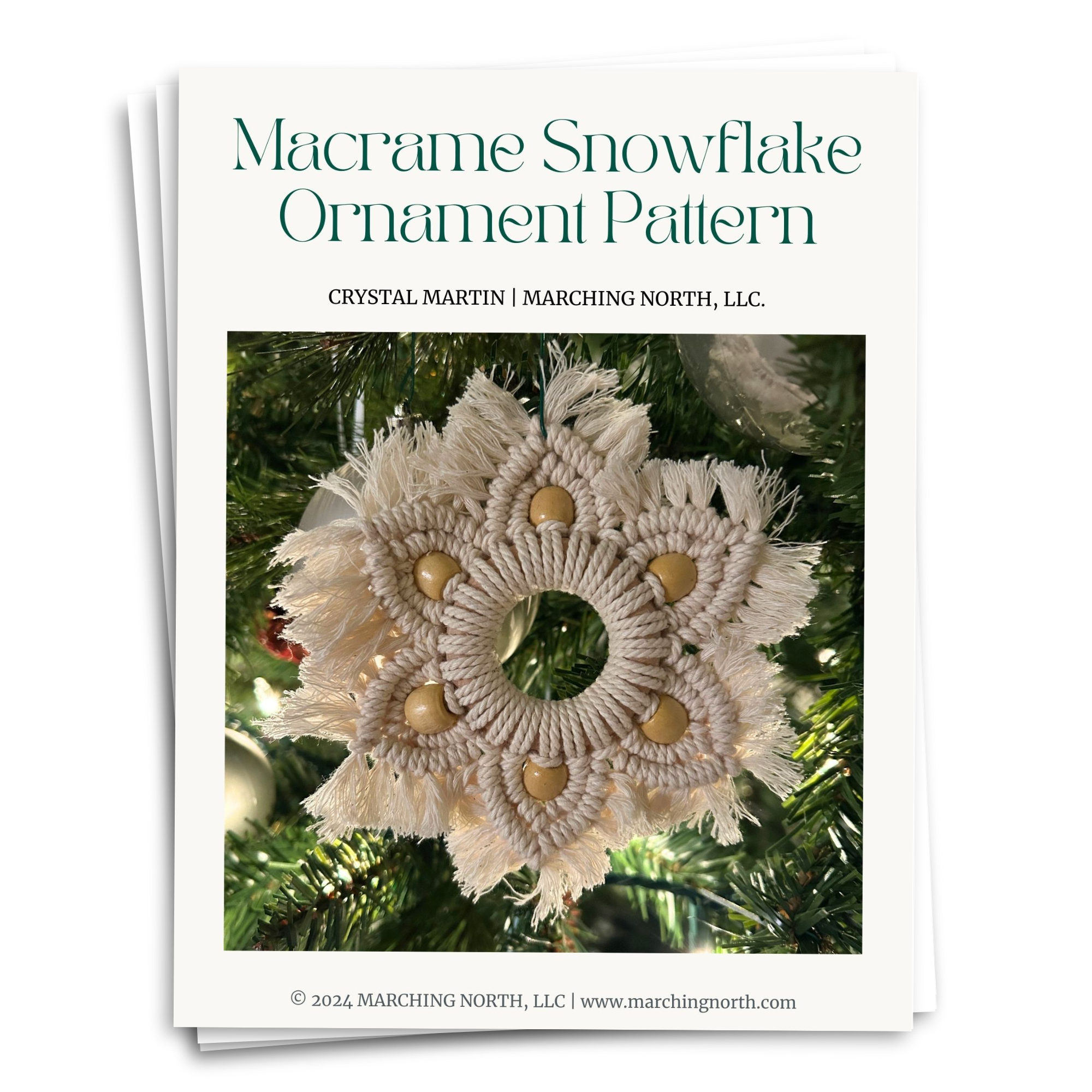 Macrame Snowflake Ornament