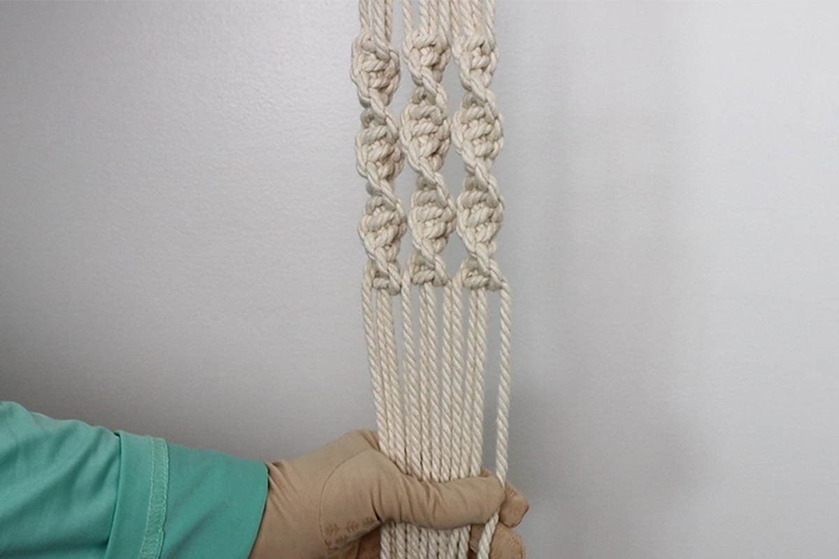 all three arms done with spiral knots