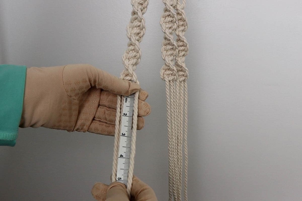 measuring down for the next knot