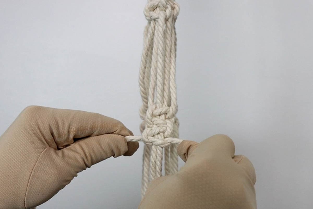 last two square knots done