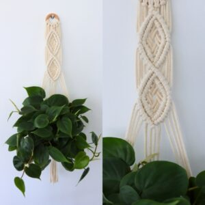 Woven Diamonds macrame wall hanging plant hanger featured image
