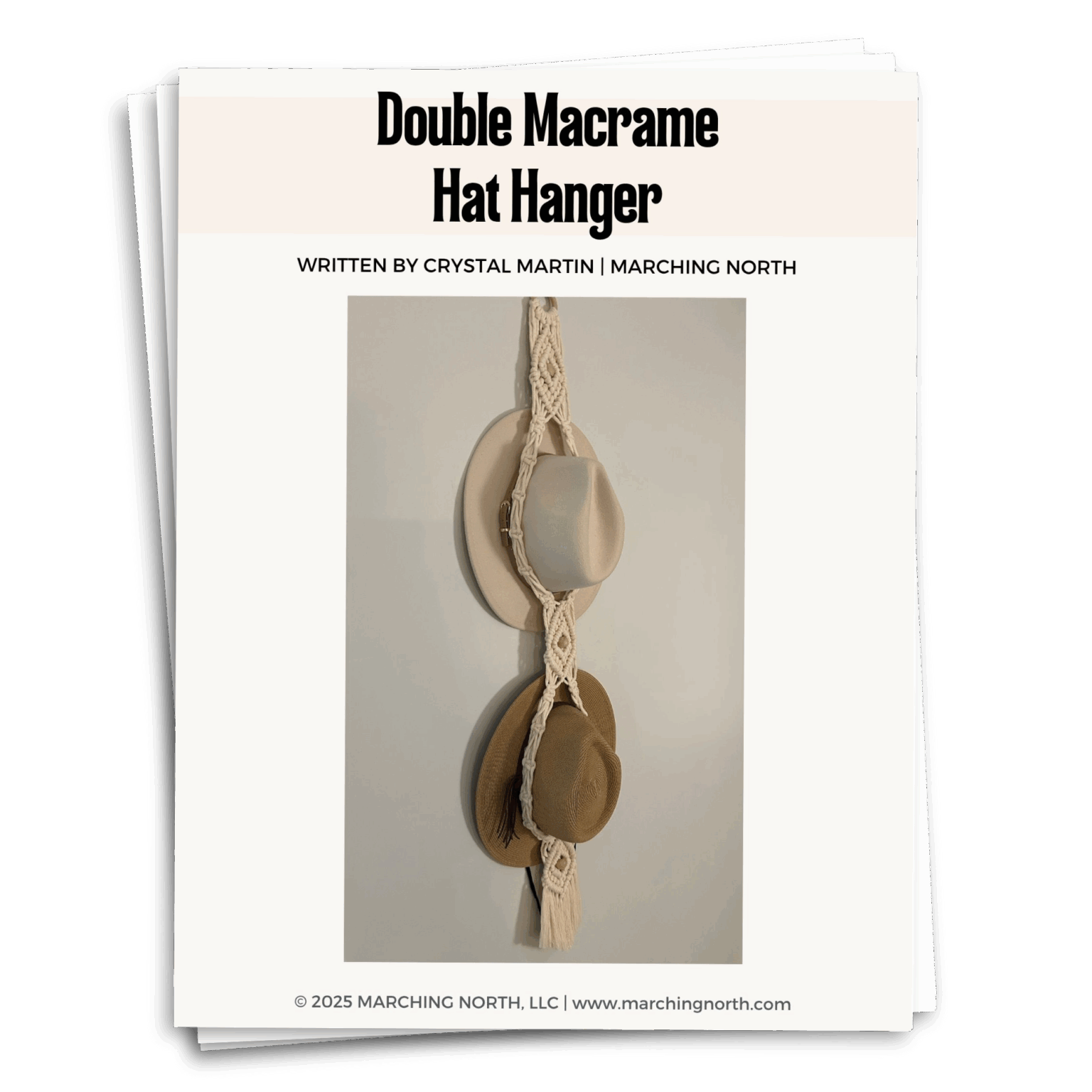 Macrame Cap Pattern Pdf Free Double Macrame Hat Hanger | Free Pattern & Video! | Marching North