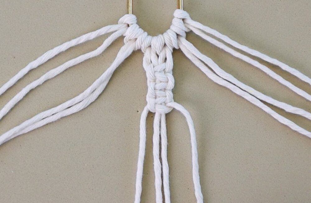 three square knots tied
