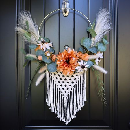 macrame floral fall wreath featured image