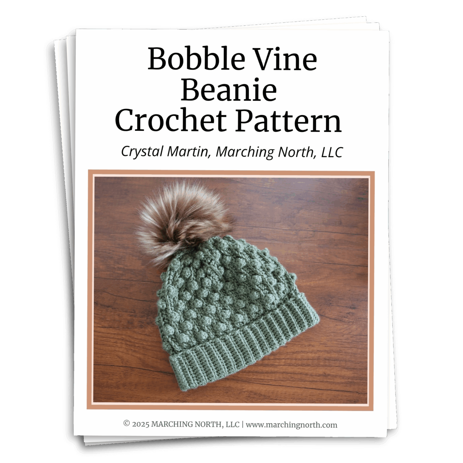 Bobble Vine Crochet Beanie Hat (5 Sizes!) | Free Pattern | Marching North