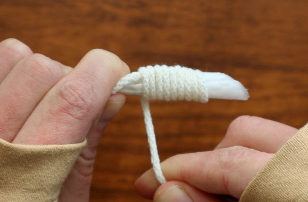 starting out the very beginning of the coiled basket