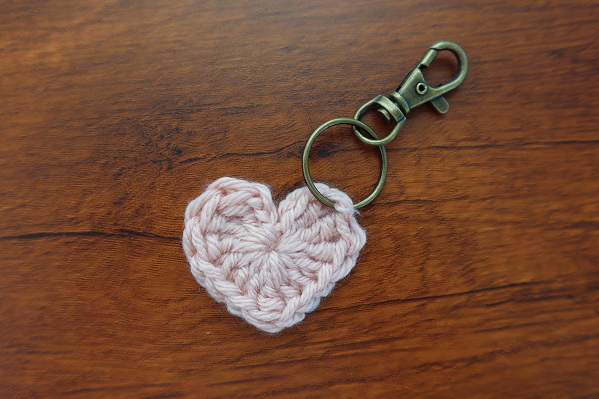 small heart made into a keychain