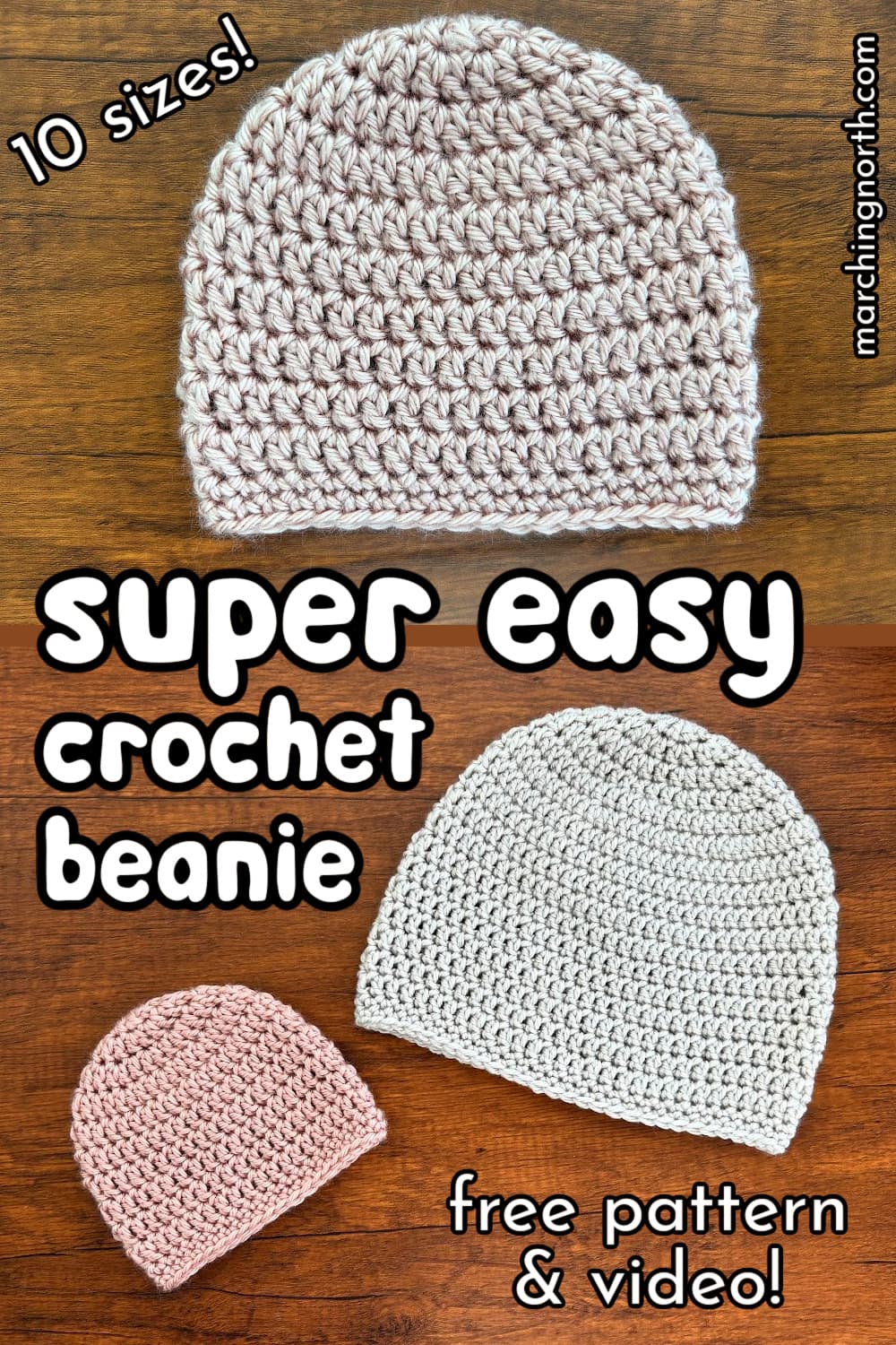 easy crochet top down brimless beanie pinterest pin