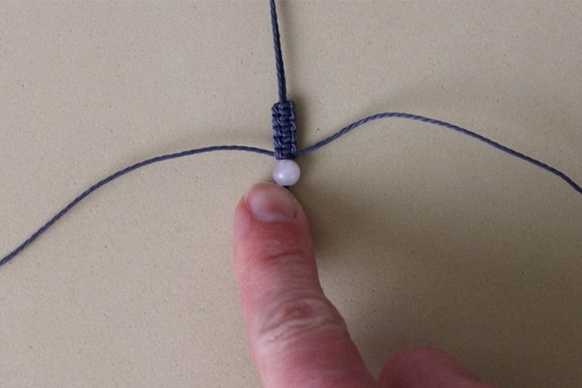 slide the bead into place