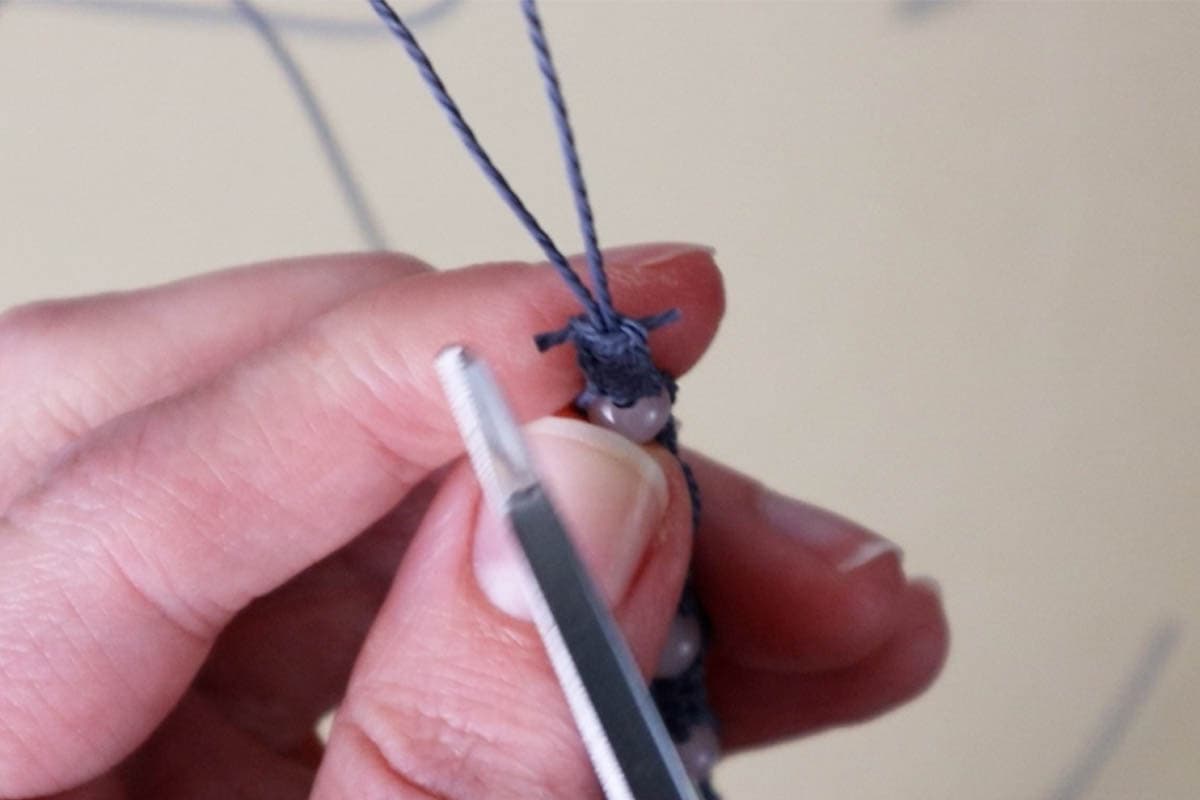 melting down the ends of the working cords