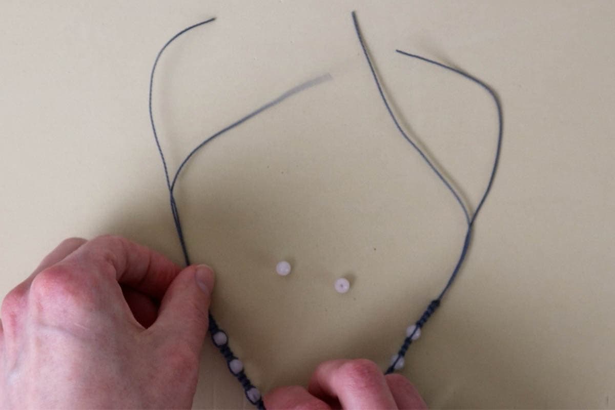 getting ready to finish the bracelet ends