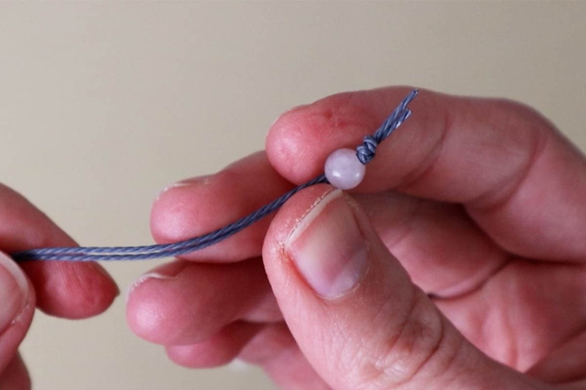 first overhand knot tied
