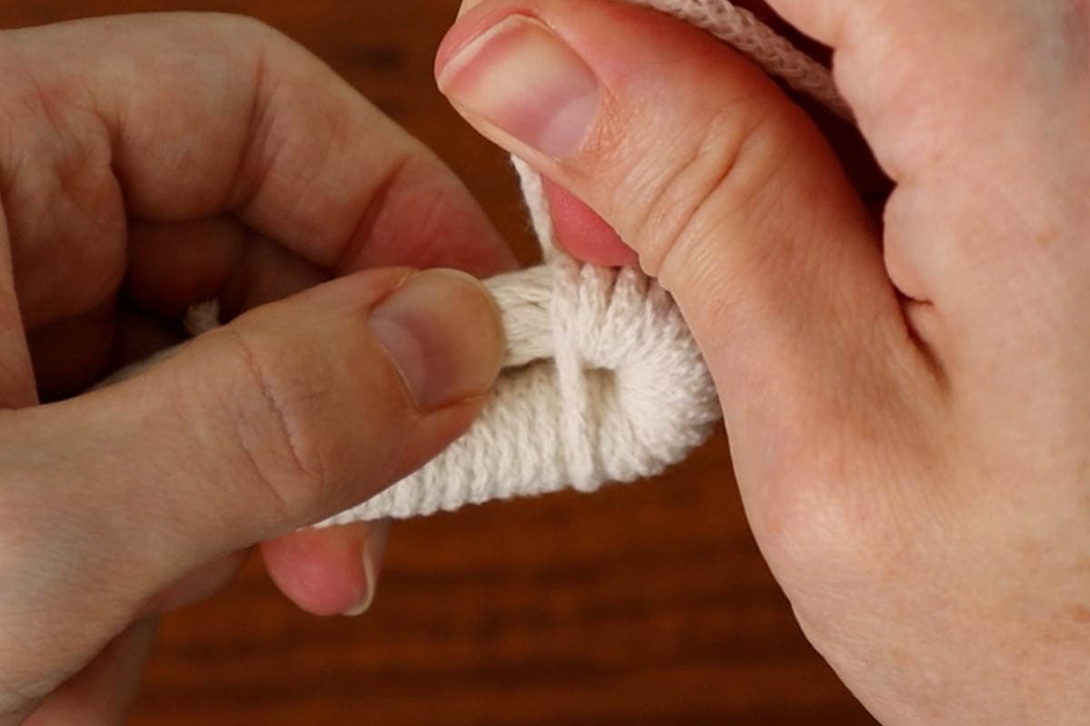 making the center of the coiled basket