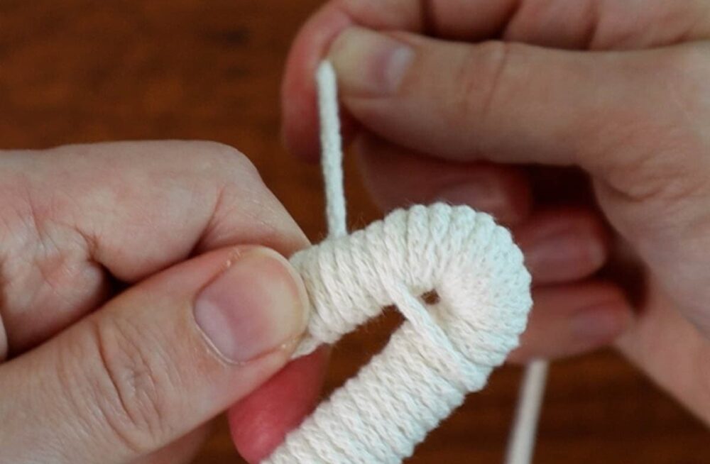making the center of the coiled basket