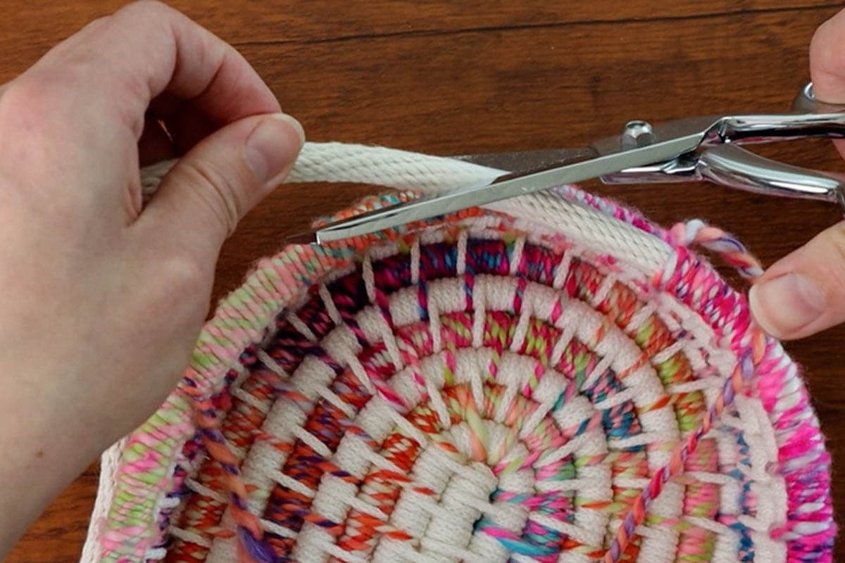 cutting the filler cord at a sloped angle