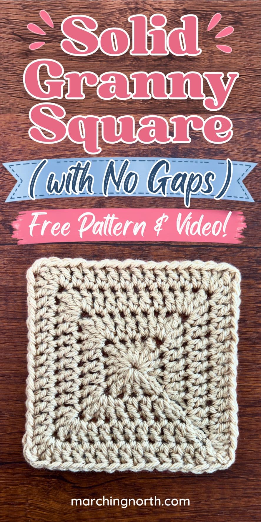 pinterest image for solid closed granny square post