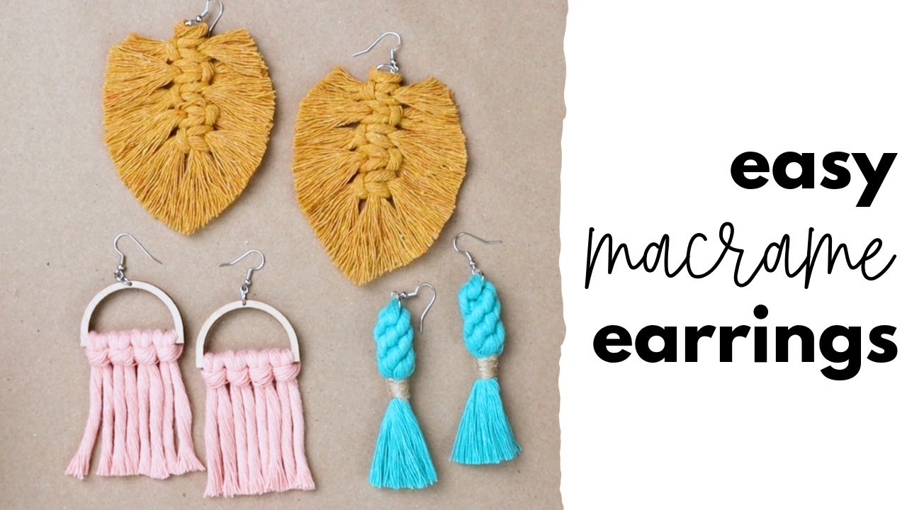 How to Make Macrame Earrings (+3 Free Patterns!) | Marching North